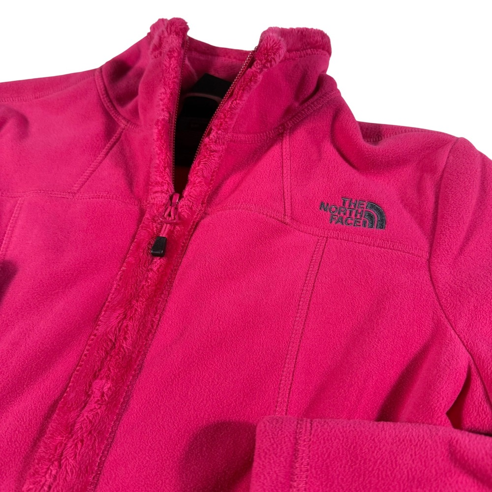 The North Face Fleece Jacket Hot Pink Full Zip Women's Size Small Warm